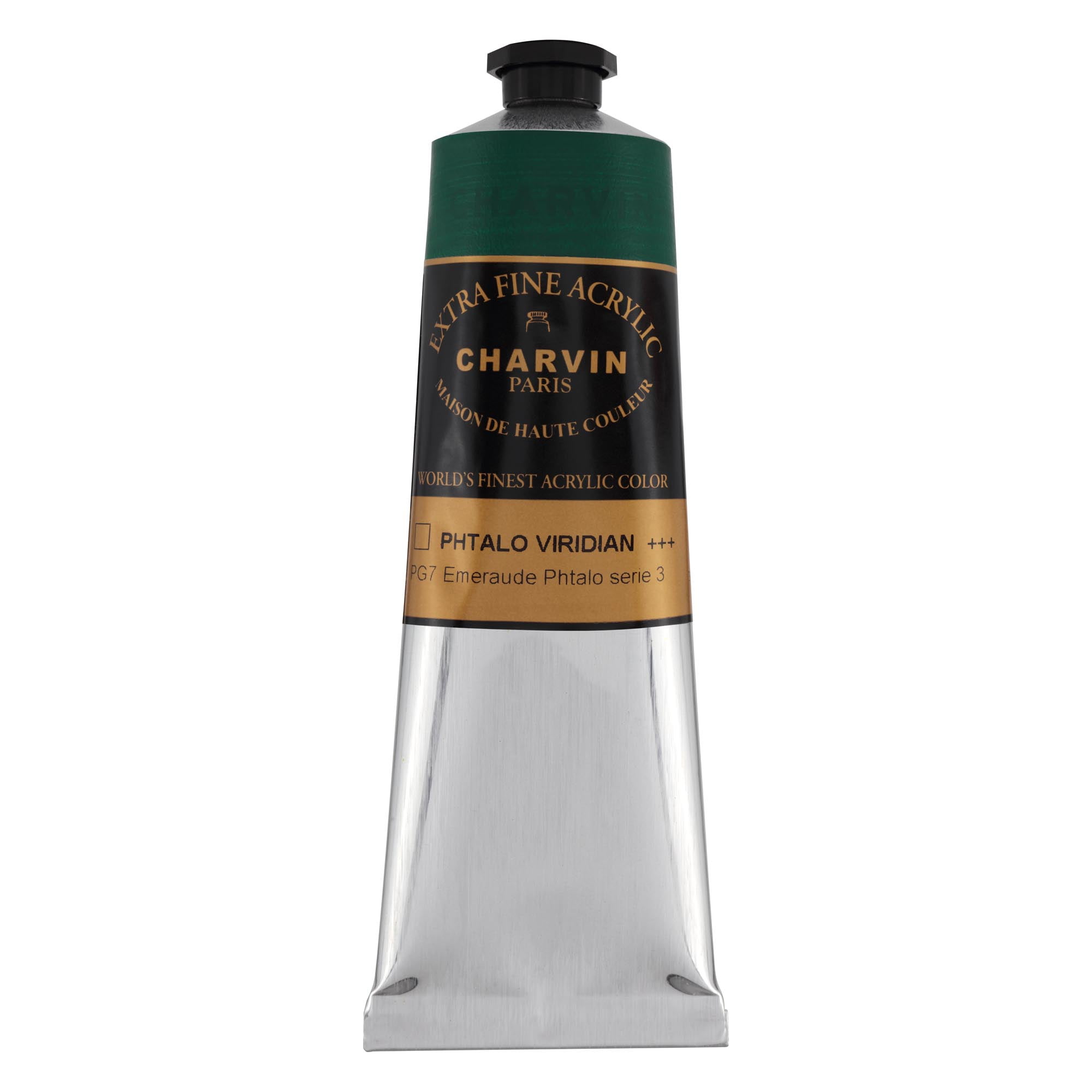 Charvin Extra Fine Professional Artist Acrylic Paint Colors, Nature Themed Hues, 150ml Phthalo Viridian