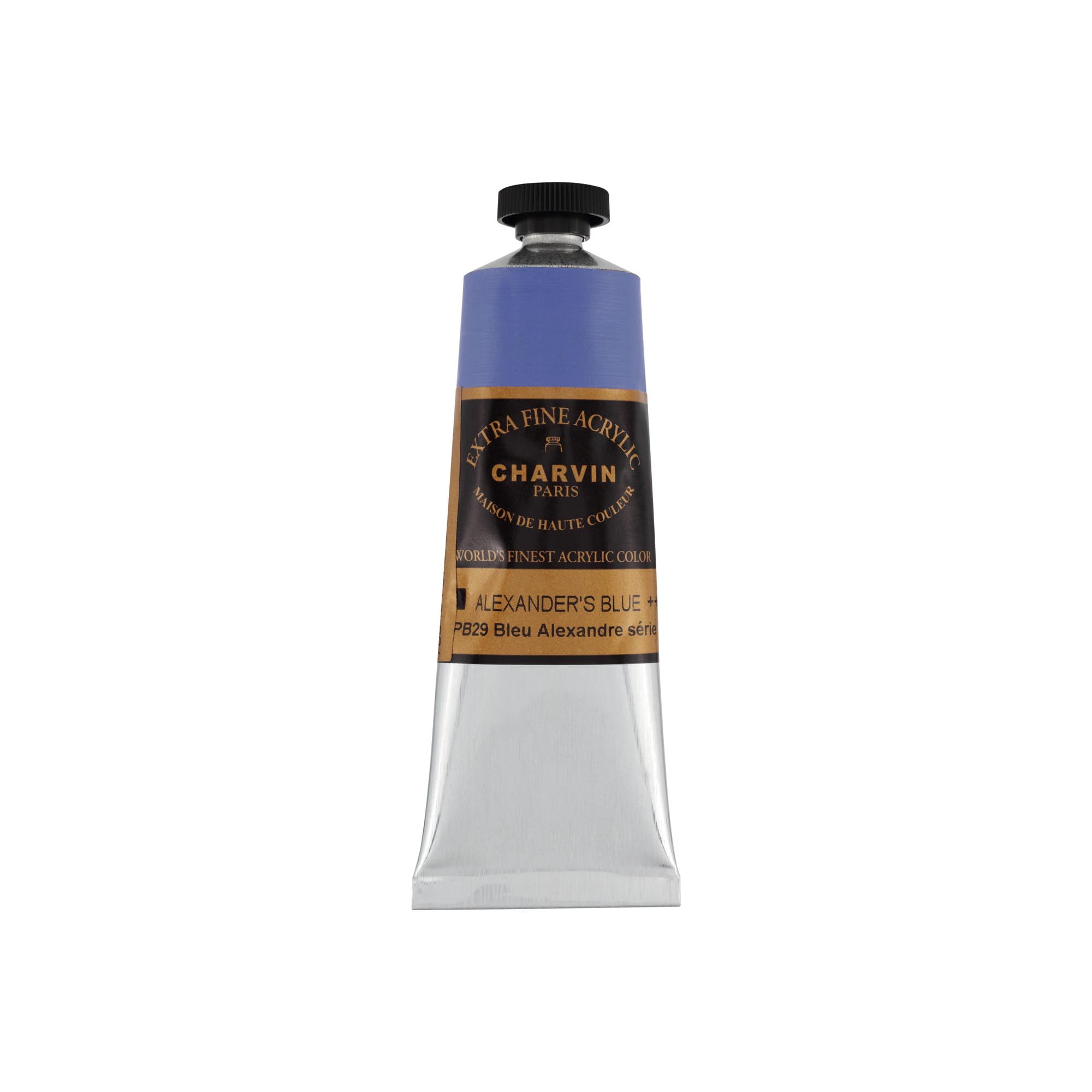 Charvin Extra Fine Professional Artist Acrylic Paint Colors, Nature Themed Hues, 60ml Alexander's Blue