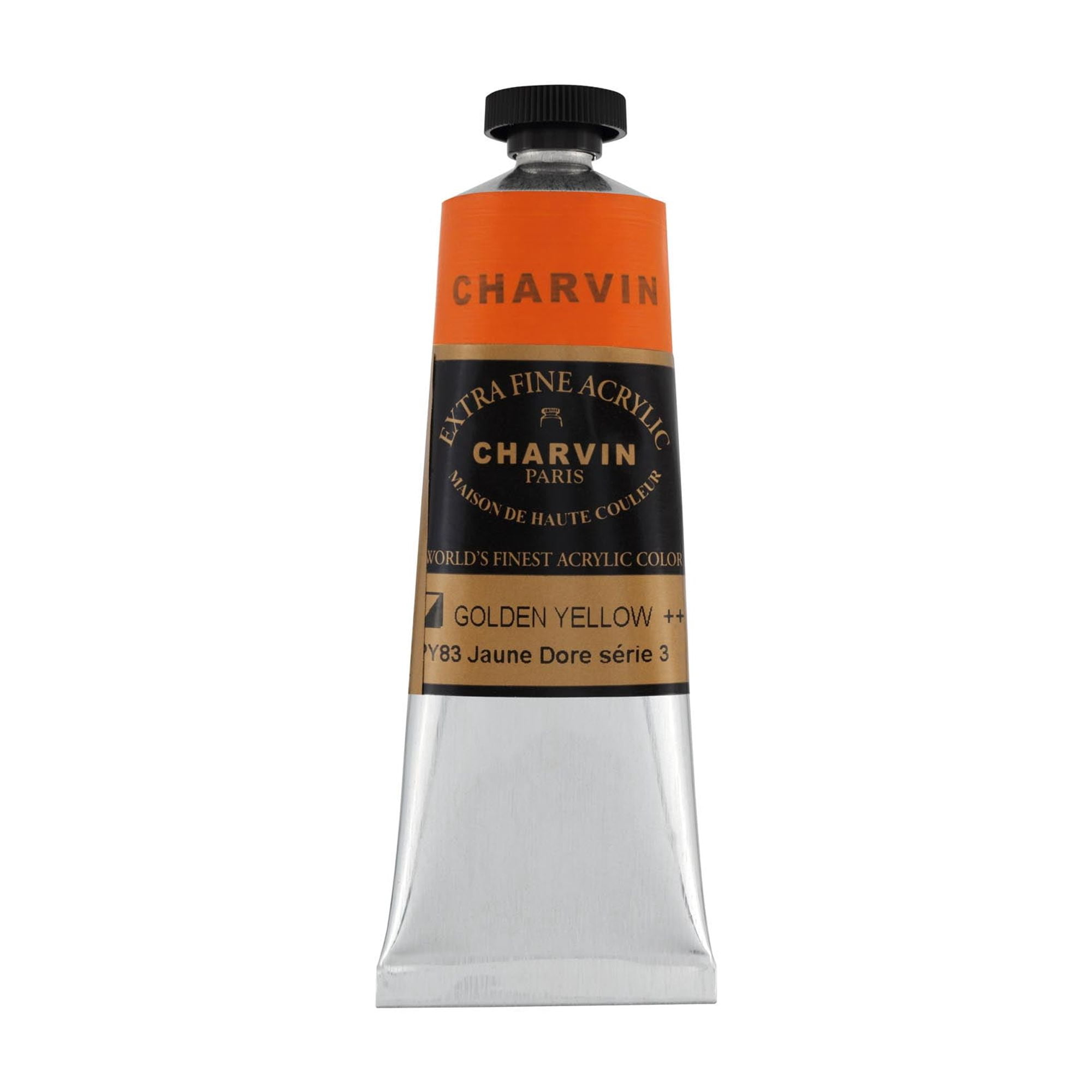 Charvin Extra Fine Professional Artist Acrylic Paint Colors, Nature Themed Hues, 60ml Golden Yellow