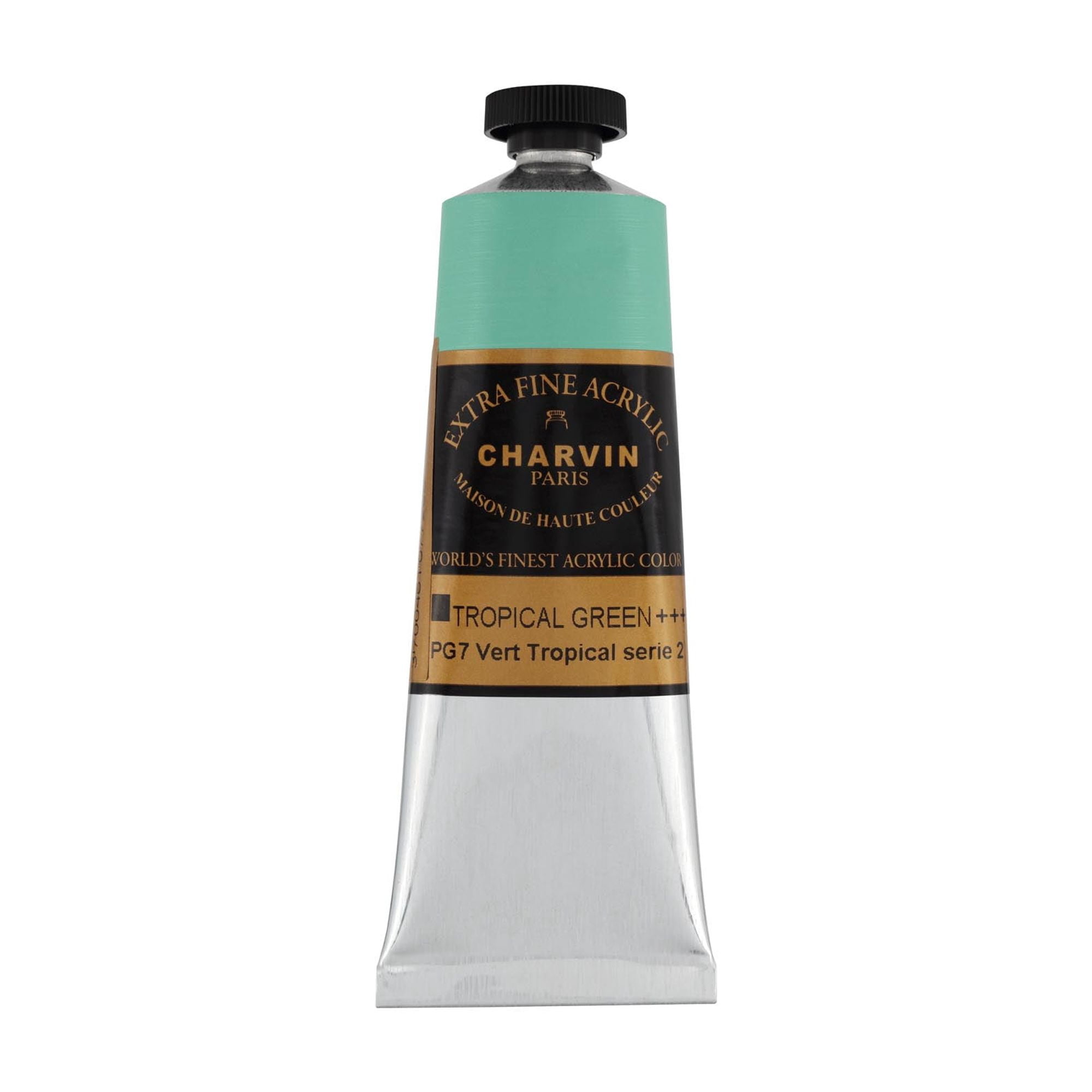 Charvin Extra Fine Professional Artist Acrylic Paint Colors, Nature Themed Hues, 60ml Tropical Green