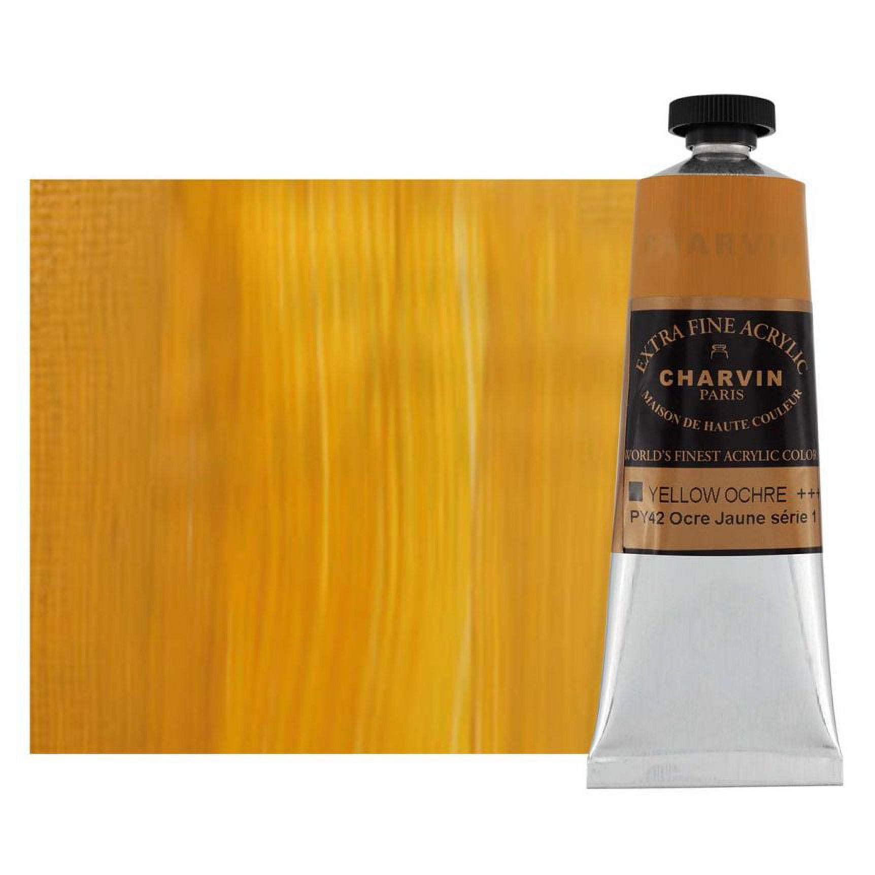 Charvin Extra Fine Professional Artist Acrylic Paint Colors, Nature Themed Hues, 60ml Yellow