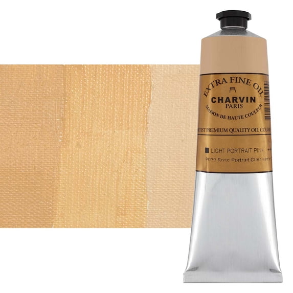 Charvin Extra Fine Oil Paint, Light Portrait Pink 150 ml - Triple-Milled, Rich Texture, Poppy Oil-Based, Light-Fast, Handmade, Archival Quality