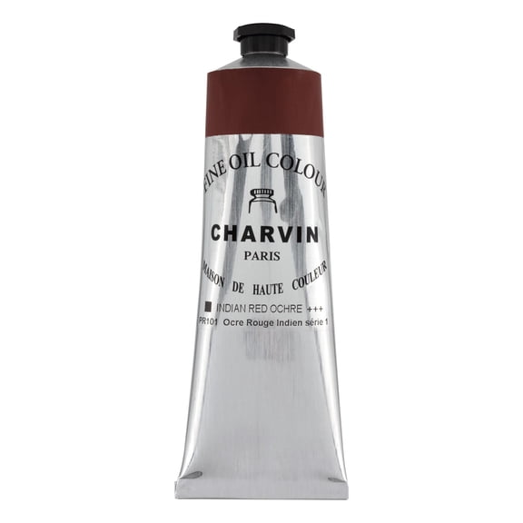 Charvin Professional Artist Quality Oil Paints, Natural Color Themed Hues, Indian Red Ochre 150 ml