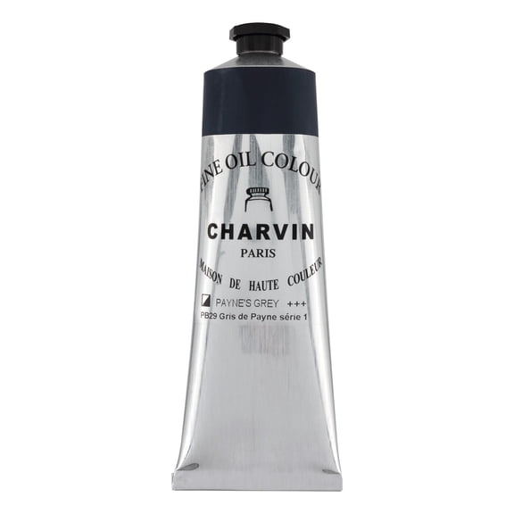 Charvin Professional Artist Quality Oil Paints, Natural Color Themed Hues, Payne's Grey 150 ml
