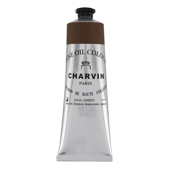 Charvin Professional Artist Quality Oil Paints, Natural Color Themed Hues, Raw Umber  150 ml