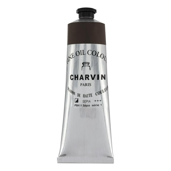 Charvin Professional Artist Quality Oil Paints, Natural Color Themed Hues, Sepia 150 ml