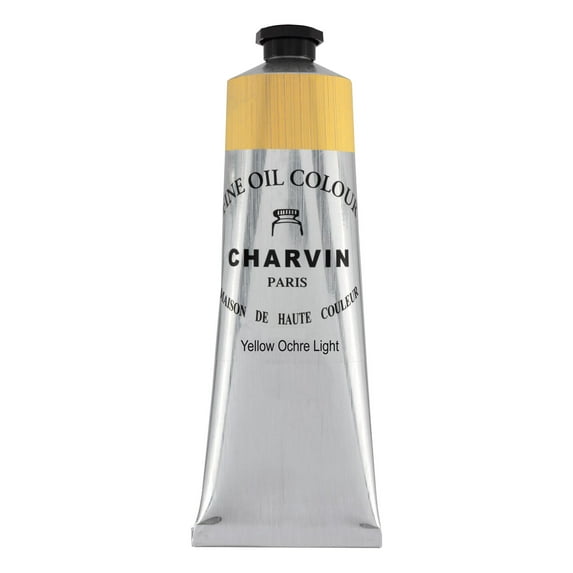 Charvin Professional Artist Quality Oil Paints, Natural Color Themed Hues, Yellow Ochre Light 150 ml