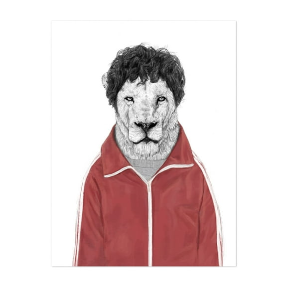 Chas - Illustration Surrealism Animal Humor Modern Art Pop Art Fashion Unframed Wall Art Print 30 x 40 inches