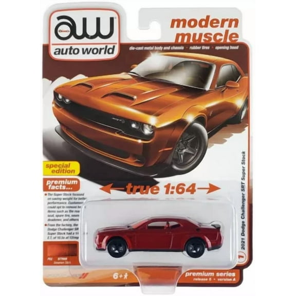 Chase 2021 DODGE CHALLENGER SRT SUPER STOCK 1/64 BY AUTO WORLD AWSP170 A