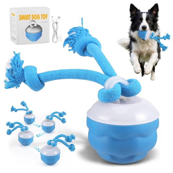 OEIKPFN 2026 Upgraded Automatic Moving Dogs Toy Wicked Ball, blue motion activated interactive dog toy
