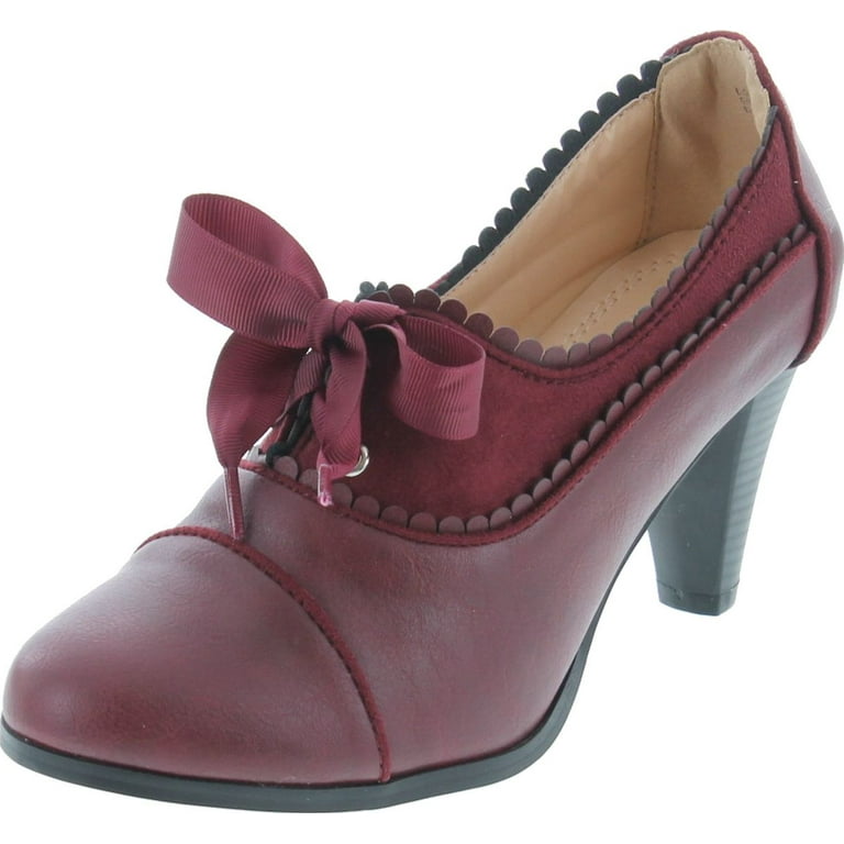 Chase Chloe Dora 7 Lace Up Vintage Cut Out Women s Heeled Oxford Walmart