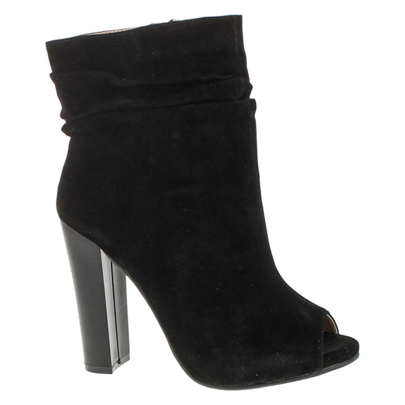 Chase Chloe Ivy 1 Women s Ruched Zip High Stacked Heel Ankle Booties