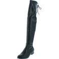 thumbnail image 1 of Chase & Chloe Maggy-1 Women's Thigh High Drawstring Low Chunky Heel Boots, 1 of 7