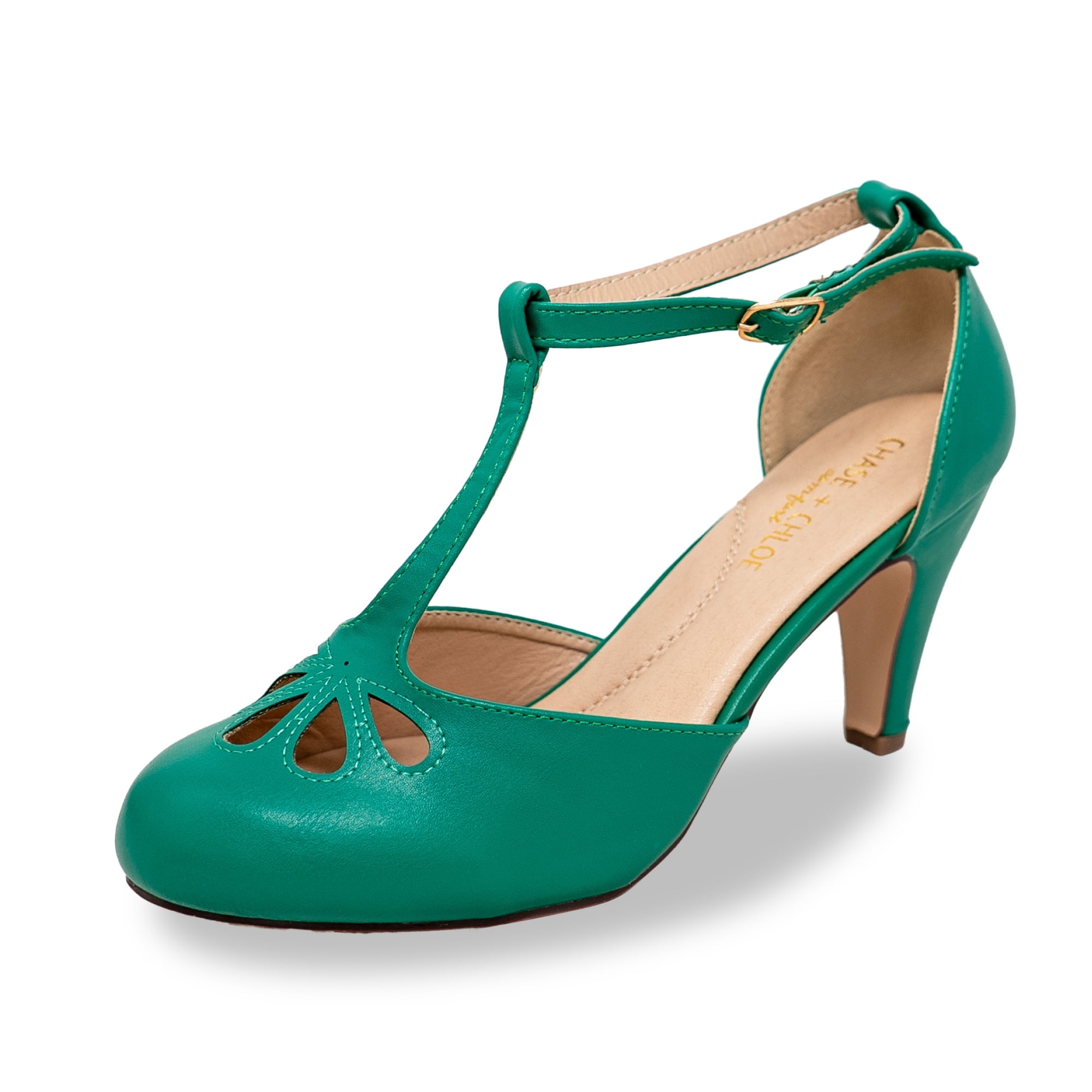 RETRO T-STRAP HEELS