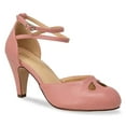 thumbnail image 1 of Chase & Chloe Women's T-Strap Mid-Heel Pumps with Adjustable Double Straps, 1 of 3