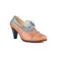 thumbnail image 1 of Chase & Chloe Women's Vintage-Inspired Bow-Tie Pumps with Scallop Detailing and Mid-Heel, 1 of 5