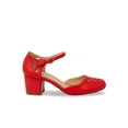 thumbnail image 1 of Chase & Chloe Women's Vintage Style Chunky Heel Mary Jane Pumps with Ankle Strap, 1 of 2