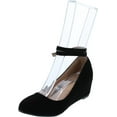 thumbnail image 1 of Chase & Chloe Womens BOBBY-12 Round Toe Med Low Heel Wedge Pump, 1 of 7