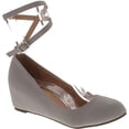 thumbnail image 1 of Chase & Chloe Womens BOBBY-12 Round Toe Med Low Heel Wedge Pump, 1 of 4