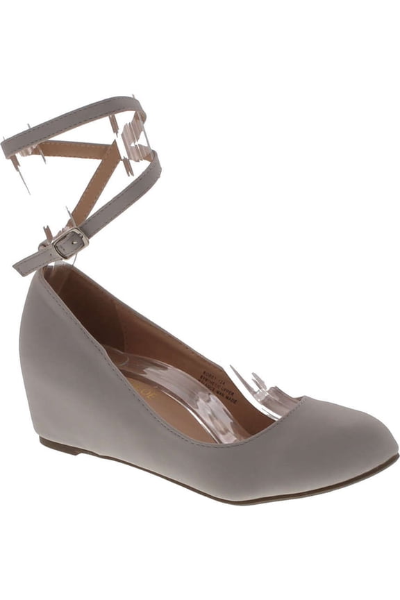 Womens BOBBY-12 Round Toe Med Low Heel Wedge Pump