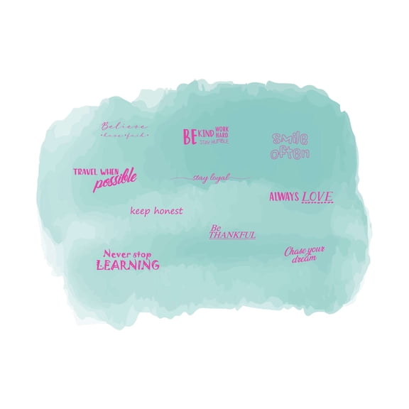 Chase your Dream Be Kind Motivational Quote Watercolor Design Wall Art Sticker Designs Vinyl Stickers For Home House Walls Rooms Windows Bedroom Decoration Size (26x26 inch)