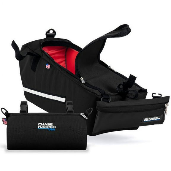 Chase Harper USA 2020 Ruckus Value Pack - 5000 Under The Seat Bag and 105000 Barrel Bag Bundle - Compatible with All Honda Ruckus Model Years - Black Bundle