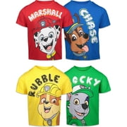 Chase Marshall Rubble Big Boys 4 Pack T-Shirts Toddler to Big Kid