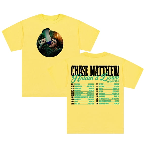 Chase Matthew Holdin' It Down Tour 2025 T-shirt Crewneck Short Sleeve Streetwear Women Men Cotton Tee