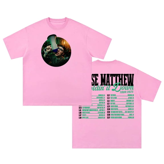 Chase Matthew Holdin' It Down Tour 2025 T-shirt Crewneck Short Sleeve Streetwear Women Men Cotton Tee