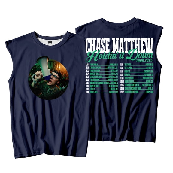 Chase Matthew Holdin' It Down Tour 2025 Tank Tops Unisex Sleeveless Vest Women Men Outdoor Streetwear
