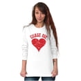 thumbnail image 1 of Chase Me Funny Valentines Day Joke Women's Long Sleeve T Shirt Brisco Brands M, 1 of 6
