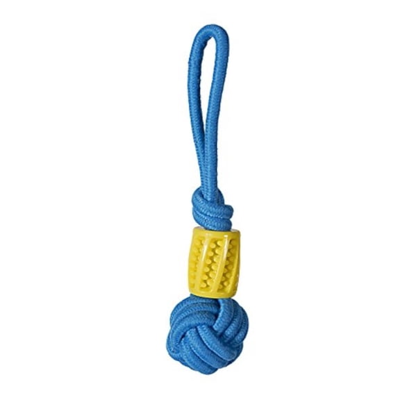 chase 'n chomp tug rope toy with dental bone that floats