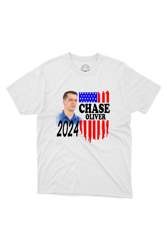 Chase Oliver 2024 USA Flag Presidential Election Unisex Vote Printed T-Shirt