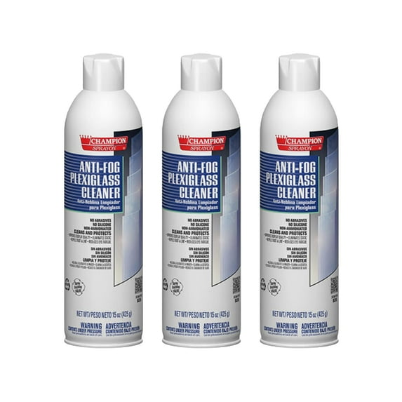 Chase Products Co Champion Sprayon Anti-Fog Plexiglass Cleaner. 3-15 oz. Net can. C67