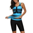 thumbnail image 1 of Chase Secret Tankini Bathing Suits for Women Two Piece Swimsuits Swimwear with Short Capri Petite, Spaghetti Straps, 1 of 9