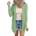 thumbnail image 1 of Chase Secret Women's Cardigan Open Front Snap Button Down Sheer Long Sleeve Loose Lightweight Belize Fall Tops, 1 of 6