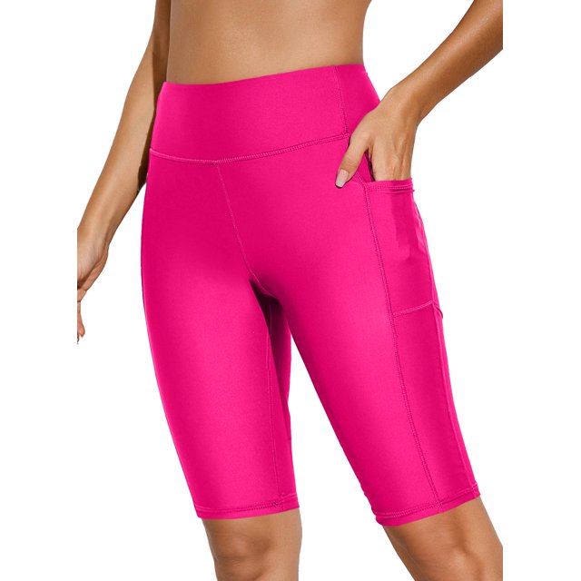 Chase Secret Womens Long Swim Shorts High Waisted Knee Length Board