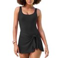 Chase Secret Womens Swimsuits One Piece Tummy Control Swimdress Tie