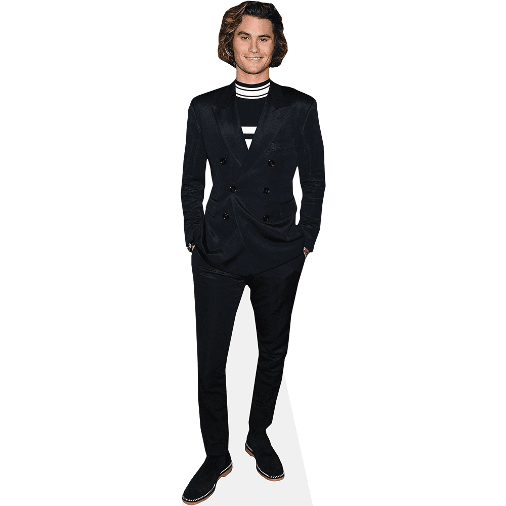 Sagoma Di Cartone Mini Formato Chase Stokes (Black Jacket) - Celebrity Cutouts, 60,5 Cm, Autentica Con Ologramma - 2