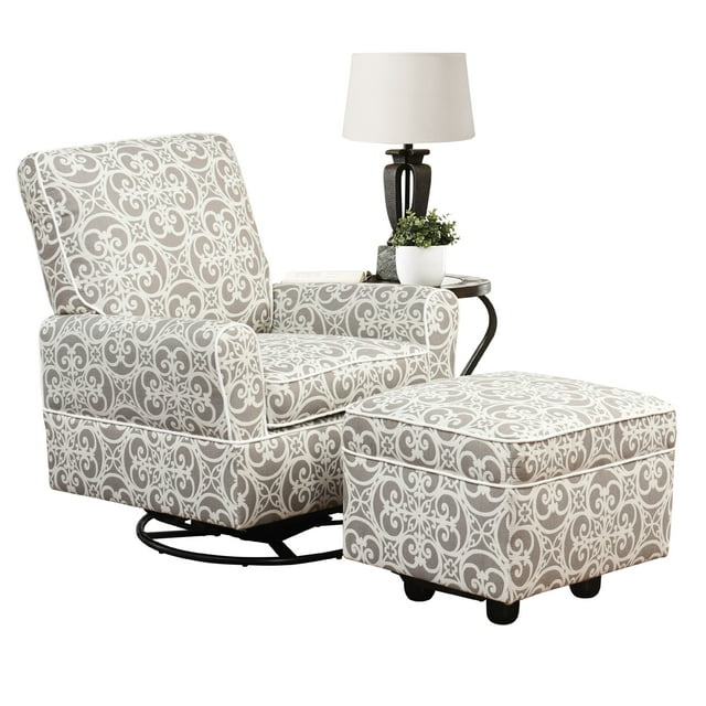 Chase Swivel Glider Chair and Gliding Ottoman