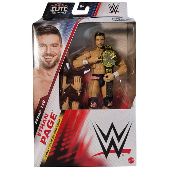 (Chase Variant - Red Designs) Ethan Page - WWE Elite 119 Mattel WWE Toy Wrestling Action Figure