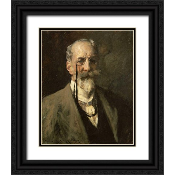 Chase, William Merritt 15x18 Black Ornate Wood Framed with Double Matting Museum Art Print Titled - Self-Portrait