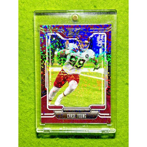 Chase Young WHITE SPARKLE PRIZM SSP CARD Ohio State 2021 Panini Playbook