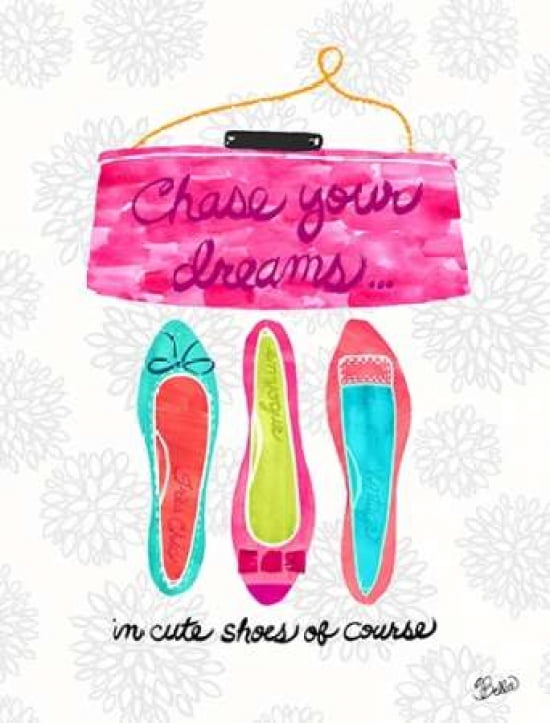 Chase Your Dreams Shoes Canvas Art - Studio Bella (22 x 28)