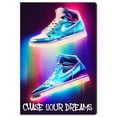 thumbnail image 1 of Chase Your Dreams Sneaker Glow Canvas Neon Art Prints by Art Remedy, Gallery Wrapped, 20" x 30", 1 of 7