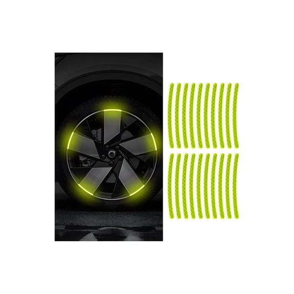 Chasenew 20PCS Reflective Car Wheel Decorative Stripe Stickers, Anti ...