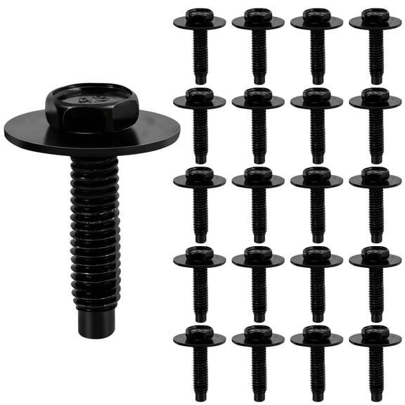 Chasenew 50Pack M6-1.0 U Clips Automotive Kit with Speed Nuts and Screw Clips - Universal Fender Liner Hex Head Screws for Engine Splash Shield (50Pack)