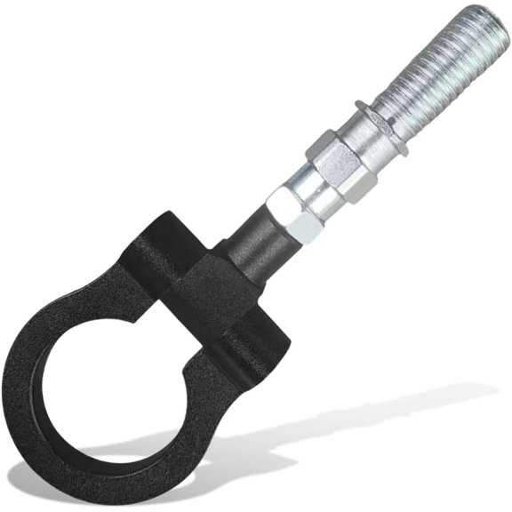 Chasenew Car Front Bumper Tow Hook, Trailer Grappling Hook with Screw-in Design, Waterproof Bumper Pull Ring Decoration, Foldable Vehicle Exterior Accessory for Truck SUV-Only for Decoration (Red)