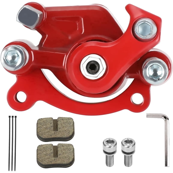 Chasenew Front Disc Brake Caliper with Brake Pads Compatible with SYX Moto 50cc Dirt Bike SSR X-Pro Mototec Coolster Apollo 47cc 49cc 2 Stroke Engine Pocket Bike Mini ATV Quad 4 Wheeler Go Kart Parts