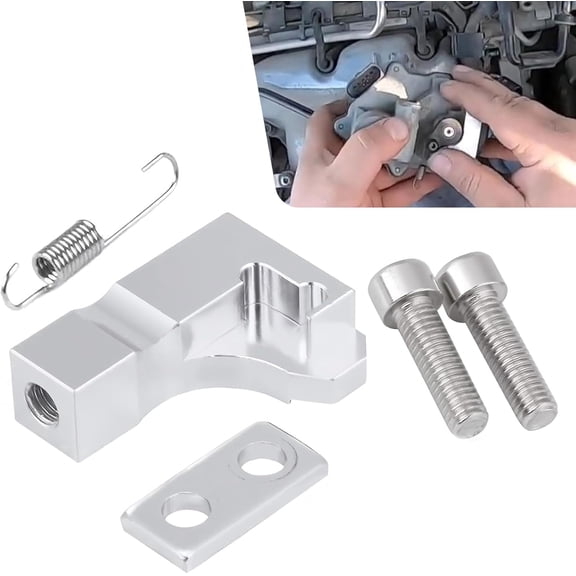 Chasenew Intake Manifold Repair Bracket, Alloy P2015 Code Repair Bracket Kit, OEM # 03L129711E 03L129711AG 03L129086 Accessories, Compatible with Volkswagen Audi Skoda (Silver)